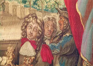 Three persons, from the Month of January (tapestry) (detail of 391182) Three persons, from the Month of January (tapestry) (detail of 391182)