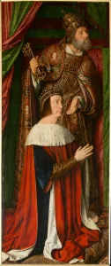 Peter II of Bourbon with Saint Peter, detail. Triptych of the master of Moulins Peter II of Bourbon with Saint Peter, detail. Triptych of the master of Moulins