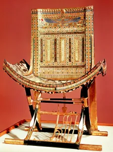 The pharaoh's ecclesiastical throne, from the tomb of Tutankhamun (c The pharaoh's ecclesiastical throne, from the tomb of Tutankhamun (c