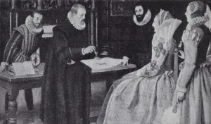 Physician and physicist, William Gilbert, demonstrating magnetism to Queen Elizabeth I Physician and physicist, William Gilbert, demonstrating magnetism to Queen Elizabeth I