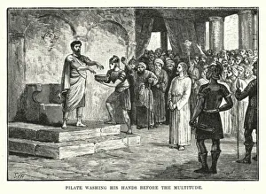 Pilate washing his Hands before the Multitude (engraving) Pilate washing his Hands before the Multitude (engraving)