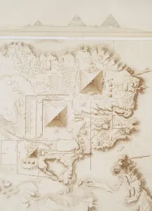 Plan of part of the Memphis necropolis, Giza Plateau (engraving) Plan of part of the Memphis necropolis, Giza Plateau (engraving)