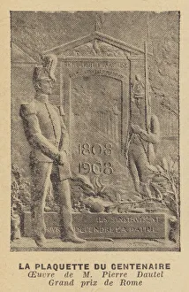 Plaque by Pierre Dautet commemorating the centenary of the establishment of theFrench military... (litho) Plaque by Pierre Dautet commemorating the centenary of the establishment of theFrench military... (litho)