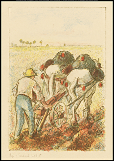 The Plow, frontispiece for Les Temps Nouveaux, 1901 (colour litho) The Plow, frontispiece for Les Temps Nouveaux, 1901 (colour litho)