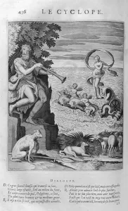 Polyphemus the giant son of Poseidon and Thoosa in Greek mythology Polyphemus the giant son of Poseidon and Thoosa in Greek mythology