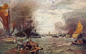 The Pool of London - from painting by Vicat Cole The Pool of London - from painting by Vicat Cole