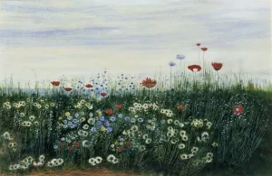Poppies, Daisies and other Flowers by the Sea (w/c and gouache) (pair of 85963) Poppies, Daisies and other Flowers by the Sea (w/c and gouache) (pair of 85963)