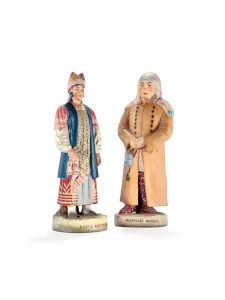Two porcelain figures from The Peoples of Russia series Two porcelain figures from The Peoples of Russia series