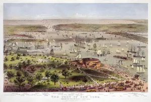 The Port of New York: Bird's Eye View from the Battery, looking South, pub The Port of New York: Bird's Eye View from the Battery, looking South, pub