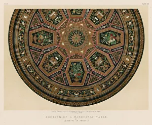 Portion of a Marquetry Table by Lancetti of Perugia (chromolitho) Portion of a Marquetry Table by Lancetti of Perugia (chromolitho)