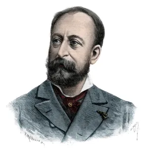 Camille saint-saens portrait Royalty Free Vector Image