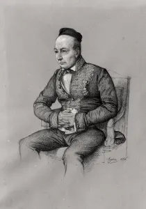 Portrait of Charles Augustin Sainte-Beuve (1804-69) 1856 (chalk on paper) (b/w photo) Portrait of Charles Augustin Sainte-Beuve (1804-69) 1856 (chalk on paper) (b/w photo)