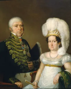 Portrait of a General and his Wife (oil on canvas) Portrait of a General and his Wife (oil on canvas)