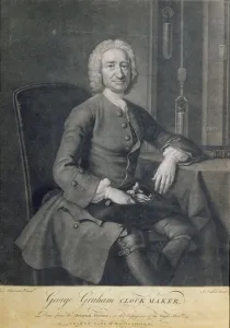 Portrait of George Graham (1673-1751) Clockmaker, engraved by John Faber (1684-1756 Portrait of George Graham (1673-1751) Clockmaker, engraved by John Faber (1684-1756
