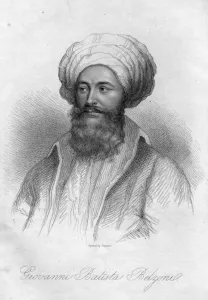 Portrait of Giovanni Batista Belzoni (engraving) (b/w photo) Portrait of Giovanni Batista Belzoni (engraving) (b/w photo)