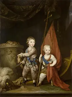 Portrait of Grand Dukes Alexander Pavlovich and Constantine Pavlovich, as children Portrait of Grand Dukes Alexander Pavlovich and Constantine Pavlovich, as children