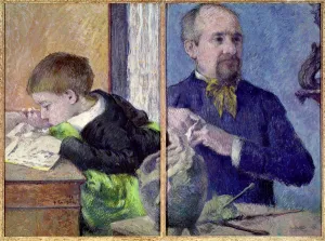 Portrait of Jean Paul Aube (1837-1916) and his son (pastel) Portrait of Jean Paul Aube (1837-1916) and his son (pastel)