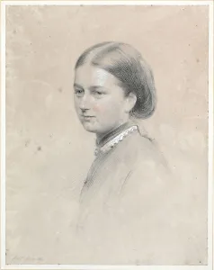 Portrait of Lady Rachel Scott (chalk & w/c on paper) (pair to 445140) Portrait of Lady Rachel Scott (chalk & w/c on paper) (pair to 445140)