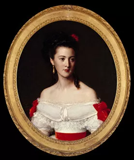 Portrait of Marguerite de Biron. Painting by Henri Fantin Latour (Fantin-Latour