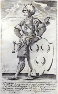 Portrait of Mehmed II (engraving) (b/w photo) Portrait of Mehmed II (engraving) (b/w photo)
