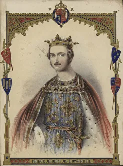 Portrait of Prince Albert as King Edward III (colour litho) Portrait of Prince Albert as King Edward III (colour litho)