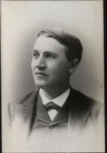Portrait of Thomas Edison (1847-1931), American physicist Portrait of Thomas Edison (1847-1931), American physicist