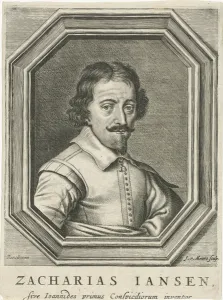 Portrait of Zacharias Jansen, 1655 (engraving) Portrait of Zacharias Jansen, 1655 (engraving)