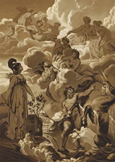 Poseidon and Athena disputing the right to name Athens (chromolitho) Poseidon and Athena disputing the right to name Athens (chromolitho)