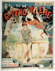 Poster advertising the Bal de la Grenouillere (colour litho) Poster advertising the Bal de la Grenouillere (colour litho)
