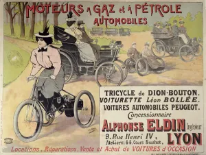 Poster advertising a Parisian car dealer (colour litho) Poster advertising a Parisian car dealer (colour litho)