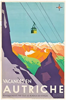 Poster advertising vacations in Austria, (colour lithograph) Poster advertising vacations in Austria, (colour lithograph)
