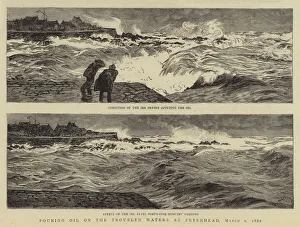 Pouring Oil on the Troubled Waters at Peterhead, 1 March 1882 (engraving) Pouring Oil on the Troubled Waters at Peterhead, 1 March 1882 (engraving)