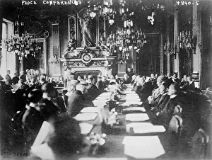 President Poincare gives his opening address to the Peace Conference at the Quai d'Orsay, 1919 (b/w photo) President Poincare gives his opening address to the Peace Conference at the Quai d'Orsay, 1919 (b/w photo)