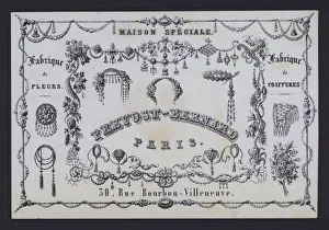 Prevost Bernard Paris, hair accessories, advertisement (litho) Prevost Bernard Paris, hair accessories, advertisement (litho)