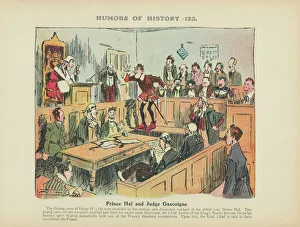 Prince Hal and Judge Gascoigne (colour litho) Prince Hal and Judge Gascoigne (colour litho)