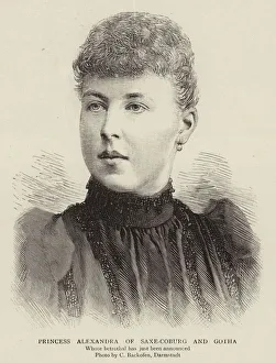 Princess Alexandra of Saxe-Coburg and Gotha (engraving) Princess Alexandra of Saxe-Coburg and Gotha (engraving)