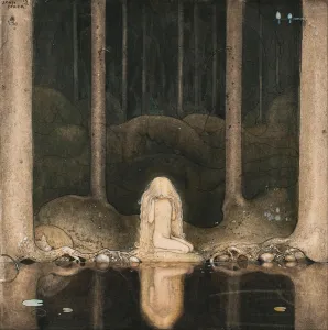 Princess Tuvstarr looking at the water of the lake with nostalgia, 1913 (w/c on paper) Princess Tuvstarr looking at the water of the lake with nostalgia, 1913 (w/c on paper)