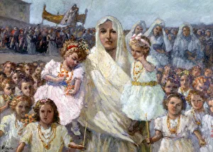 Procession of the virgins of Rapino (oil on canvas) Procession of the virgins of Rapino (oil on canvas)