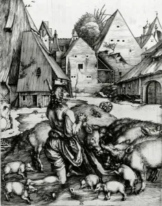 The Prodigal Son, 1496 (engraving) The Prodigal Son, 1496 (engraving)