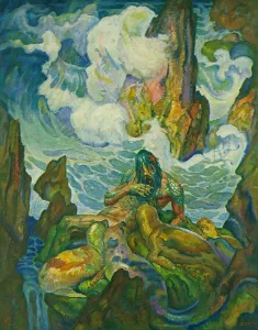 Proteus, the old man of the sea, 1929 (litho) Proteus, the old man of the sea, 1929 (litho)