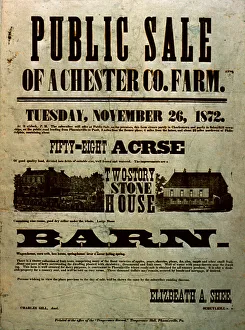 Public Sale Of A Chester Co. Farm, 1872 (litho) Public Sale Of A Chester Co. Farm, 1872 (litho)