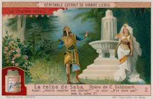 The Queen of Sheba and Assad meet in secret (chromolitho) The Queen of Sheba and Assad meet in secret (chromolitho)