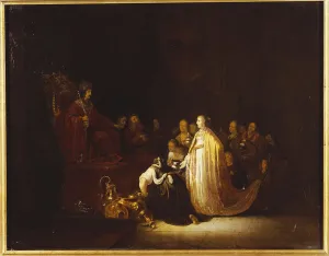 The Queen of Sheba before King Solomon (oil on panel) The Queen of Sheba before King Solomon (oil on panel)