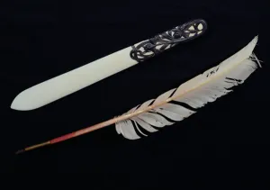 Quill pen and paper knife belonging to Claude Monet (1840-1926) 19th-20th century (photo) Quill pen and paper knife belonging to Claude Monet (1840-1926) 19th-20th century (photo)