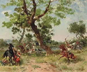A Raiding Party (oil on canvas) A Raiding Party (oil on canvas)
