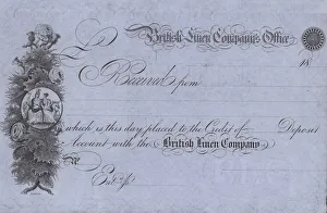 Receipt from the British Linen Company (engraving) Receipt from the British Linen Company (engraving)