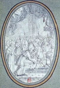 The Reception of Cardinal Flavio Chigi (1631-93) by Louis XIV (1638-1715) 29th July 1664 (pen & ink on paper) The Reception of Cardinal Flavio Chigi (1631-93) by Louis XIV (1638-1715) 29th July 1664 (pen & ink on paper)