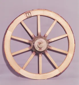 Reconstruction of a wheel from a chariot found at the tomb of a Princess of Vix Reconstruction of a wheel from a chariot found at the tomb of a Princess of Vix
