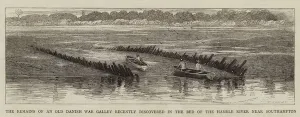 The Remains of an Old Danish War Gallery recently discovered in the Bed of the Hamble River near Southampton (engraving) The Remains of an Old Danish War Gallery recently discovered in the Bed of the Hamble River near Southampton (engraving)