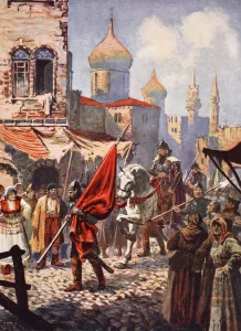 The Return of Ivan the Terrible to Moscow After the Conquest of Kazan (colour litho) The Return of Ivan the Terrible to Moscow After the Conquest of Kazan (colour litho)